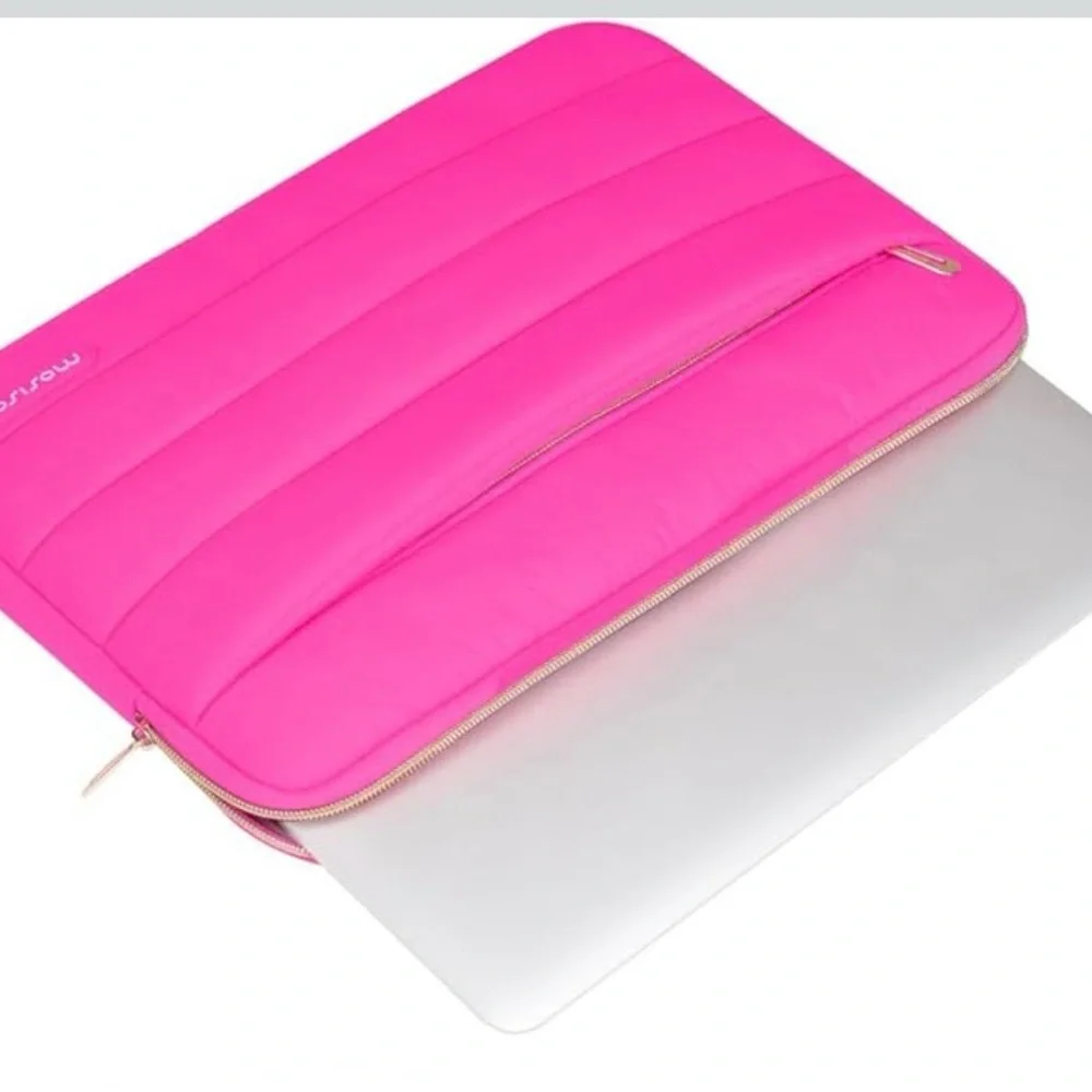 #14. Pink Puffy Tablet Laptop Sleeve Set 13.3”